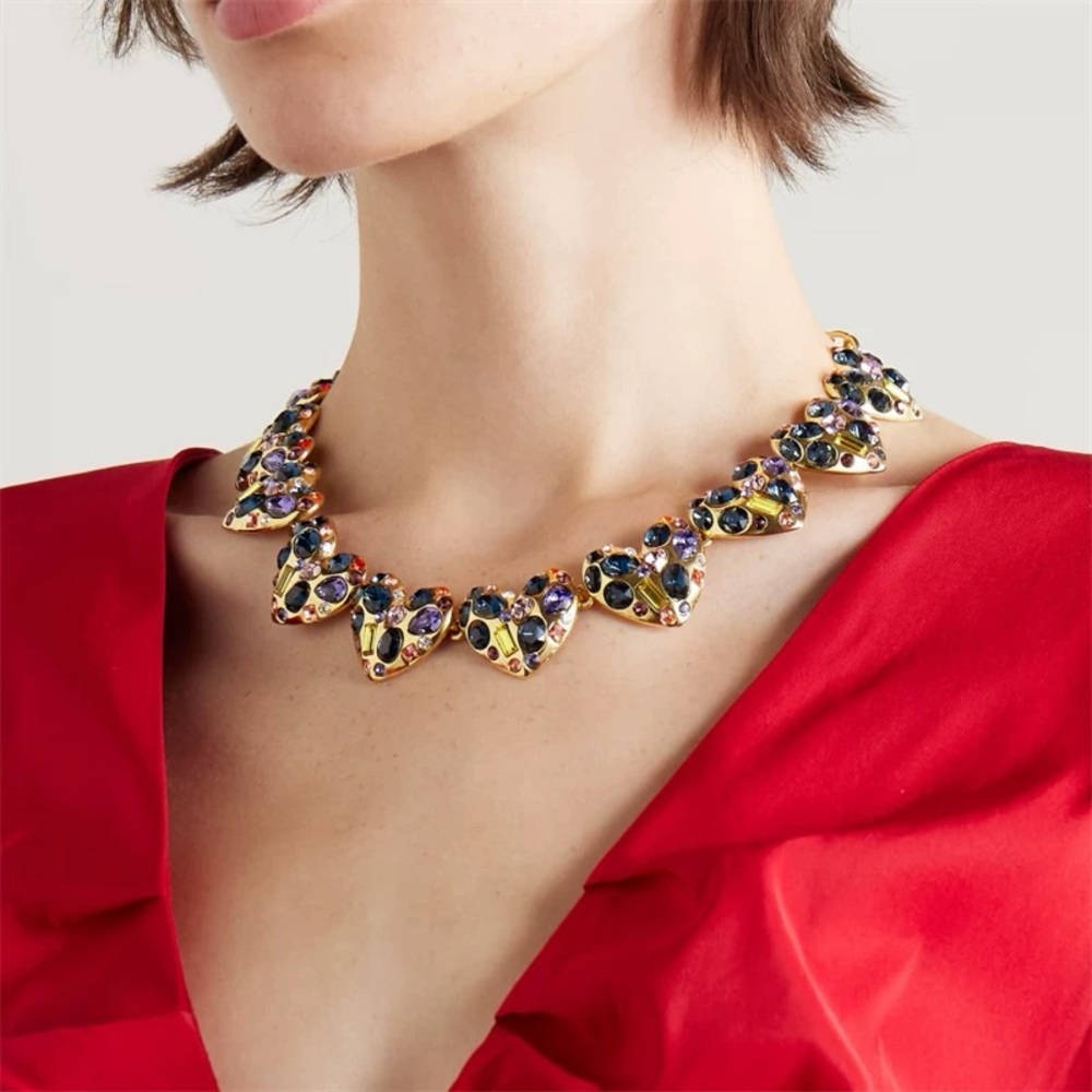 Oscar de la Renta
Gemstone Heart Necklace